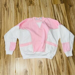 Vintage Gitano Sports World Pink White Sweatshirt 80s